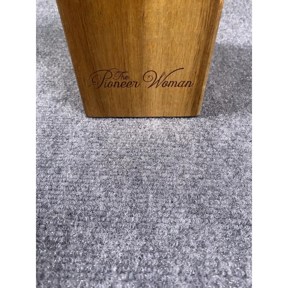 The Pioneer Woman Wooden Knife Block Holder 13 Slots